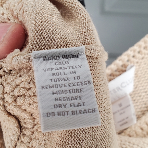 Charter Club Tussah Silk Shirt Size Medium - Picture 5 of 5